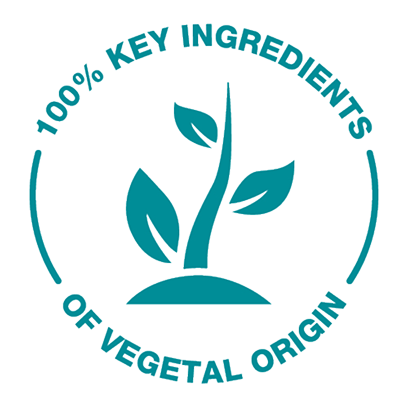 100% key ingredients of vegetal origin